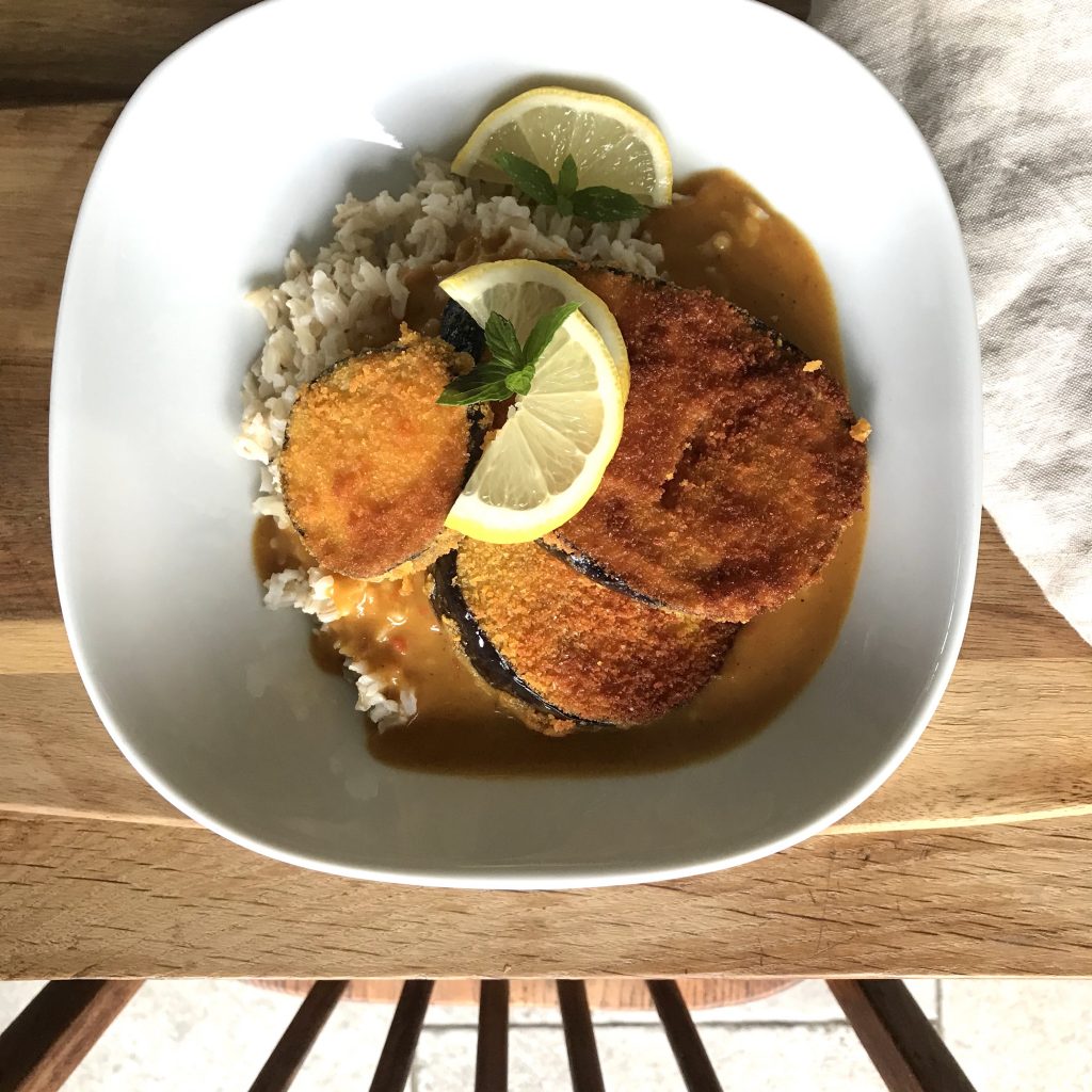 Vegan Aubergine Katsu Curry